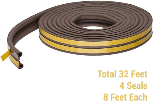 Weather Sealing Strip for Home Doors and Windows, D-Shaped